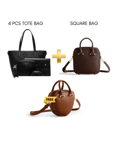 4 piece black + Square Maroon ( Love Mustard free)