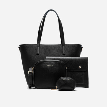 4-Pieces Tote bag - Black